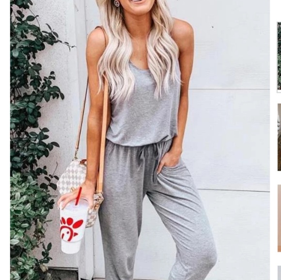 Pants - Light Gray Jumpsuit
